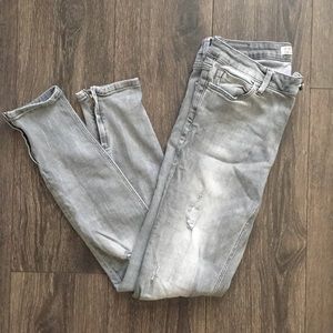 Zara High Rise Gray Skinny Jeans